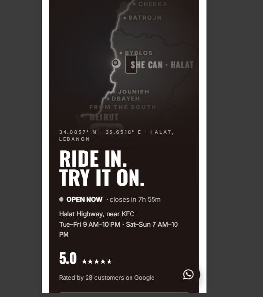 Ride in. Try it on. on mobile